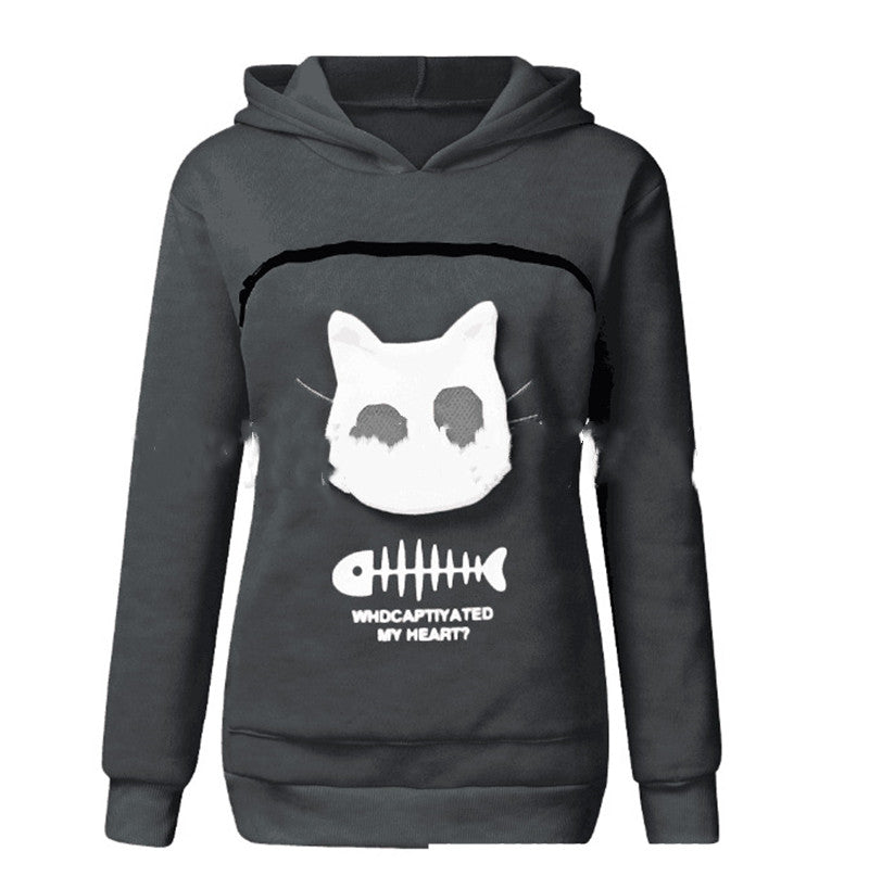 Women’s Cat-Pocket Sweatshirt Hoodie