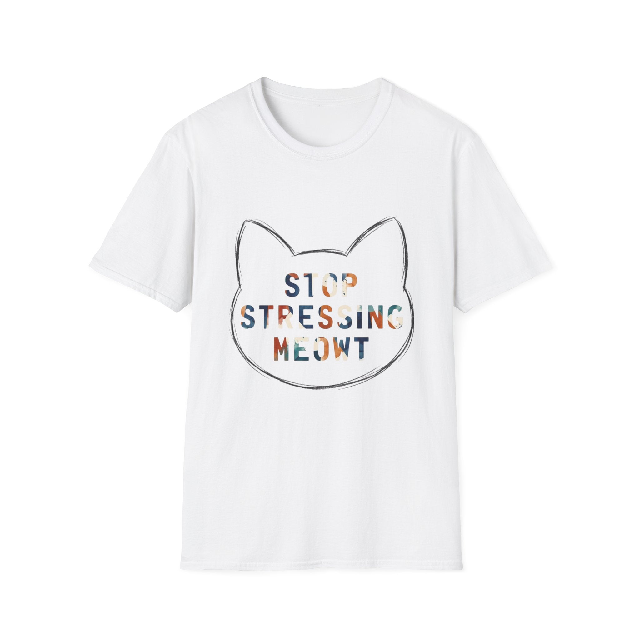 Stop Stressing Meowt Cat T-Shirt – Cute Relaxation Tee for Cat Lovers