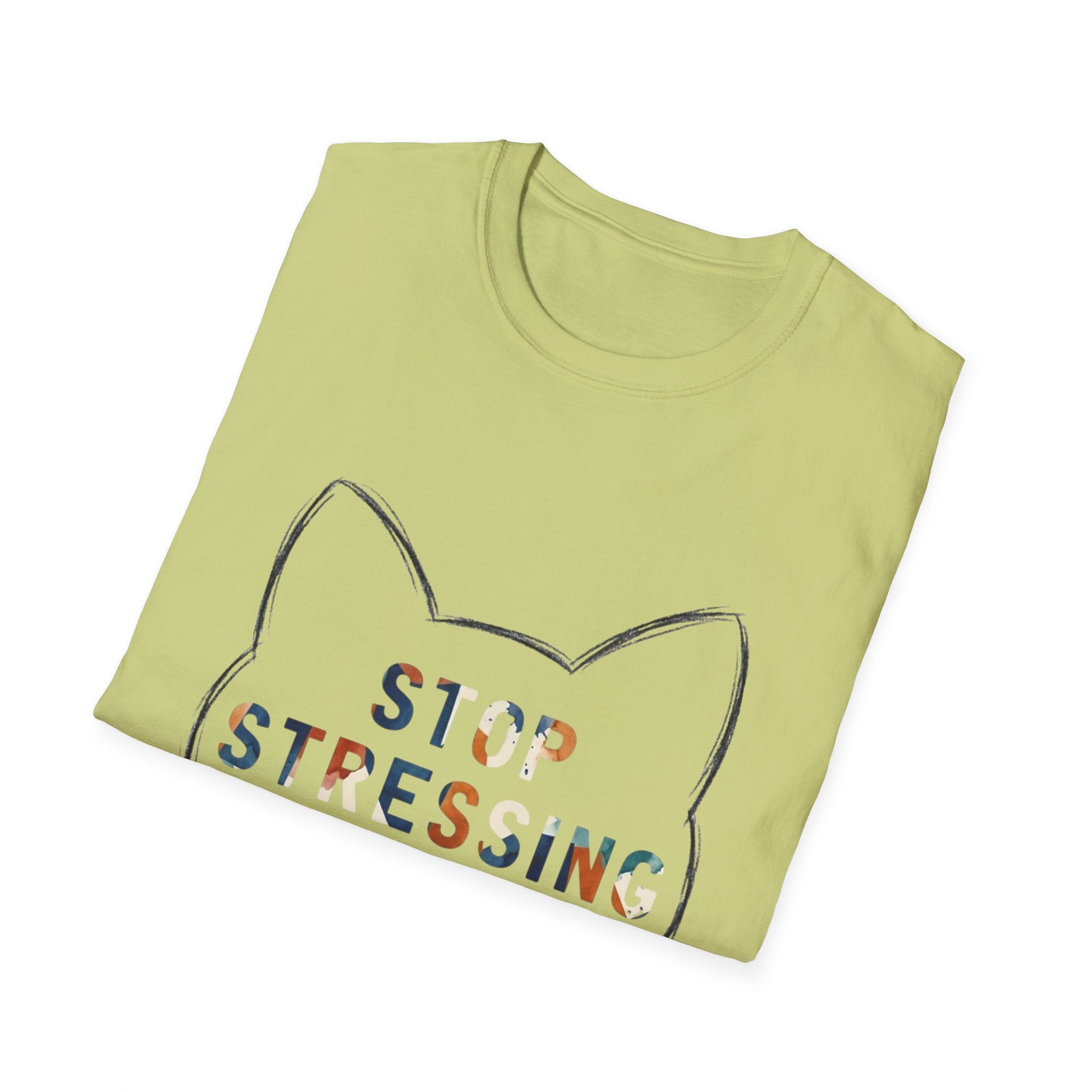 Stop Stressing Meowt Cat T-Shirt – Cute Relaxation Tee for Cat Lovers