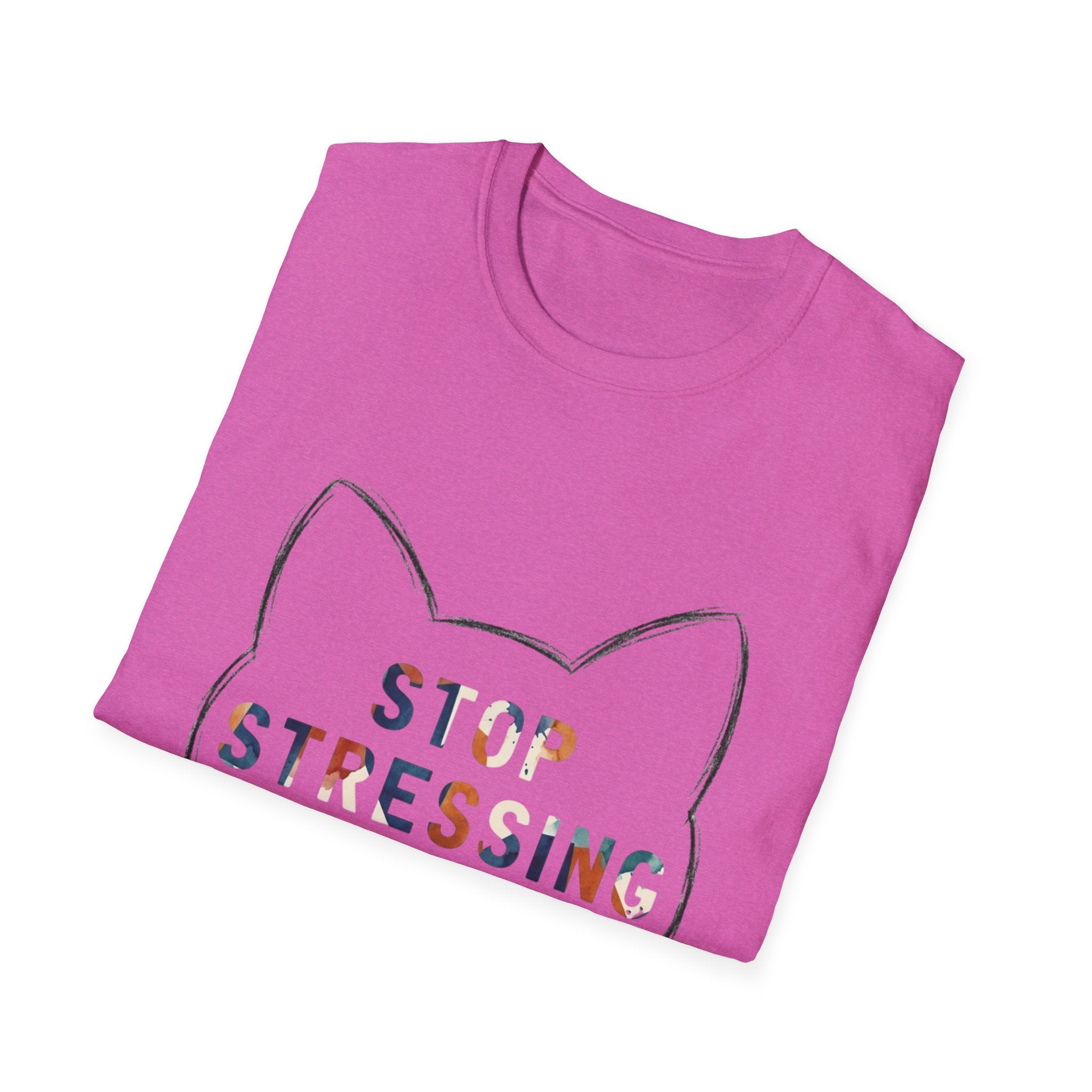 Stop Stressing Meowt Cat T-Shirt – Cute Relaxation Tee for Cat Lovers