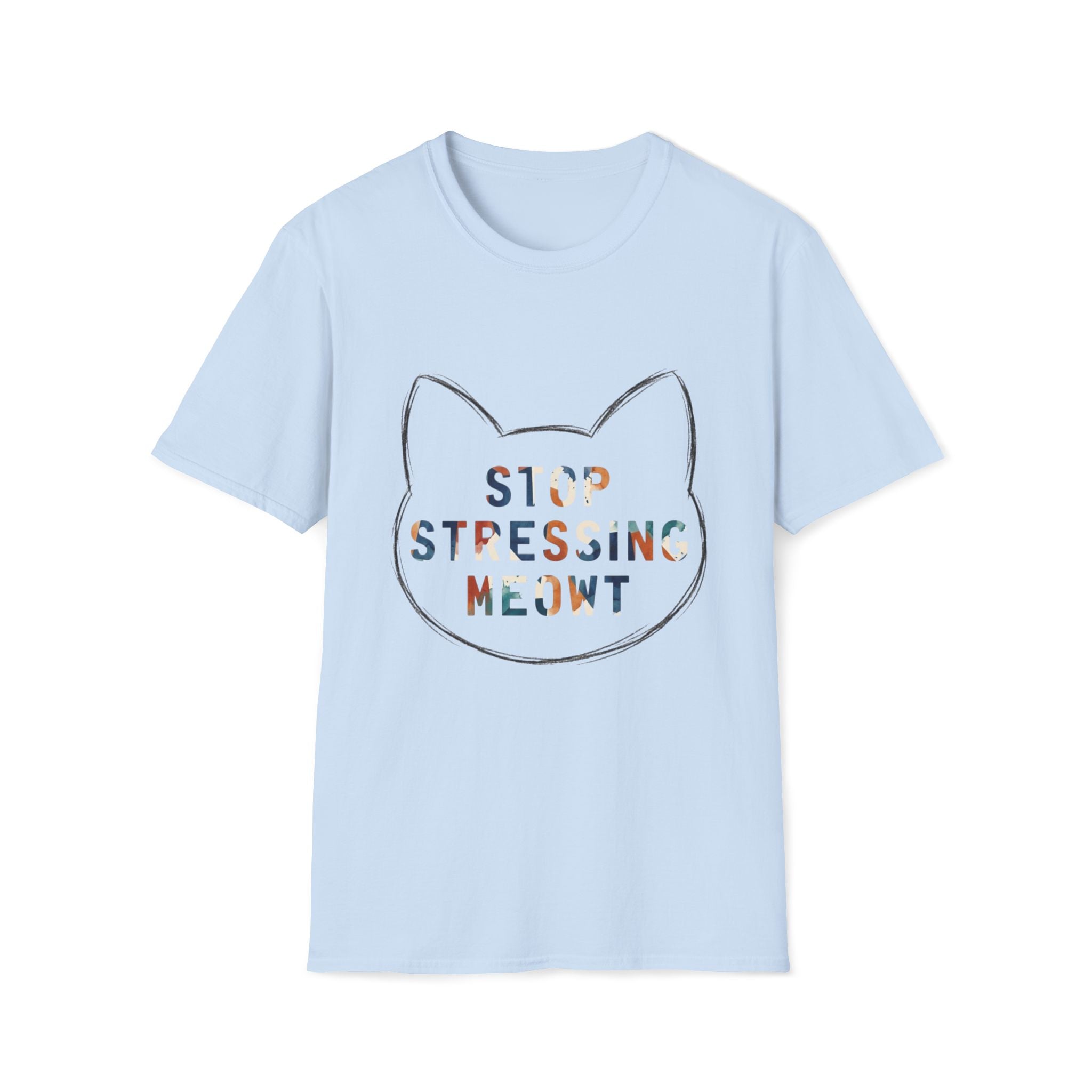 Stop Stressing Meowt Cat T-Shirt – Cute Relaxation Tee for Cat Lovers