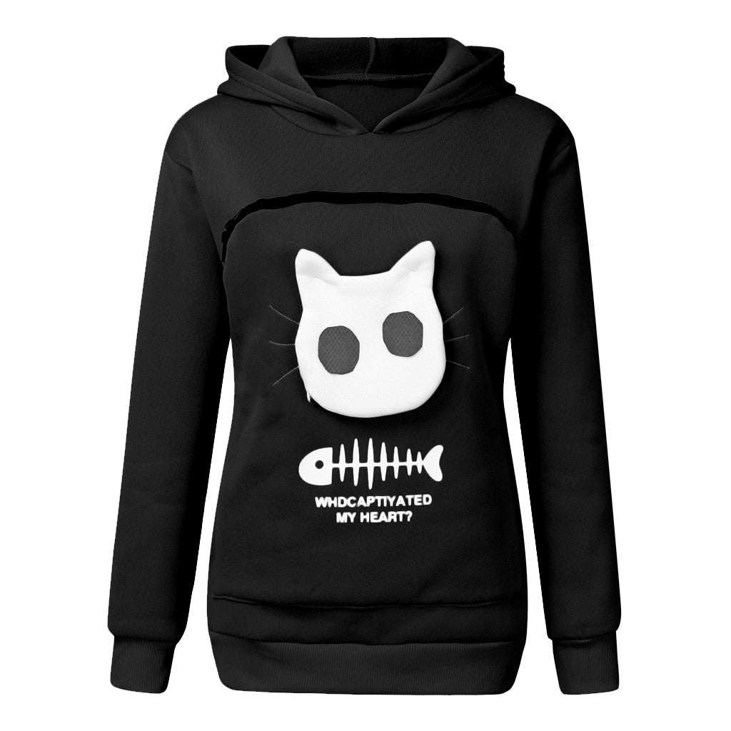Women’s Cat-Pocket Sweatshirt Hoodie
