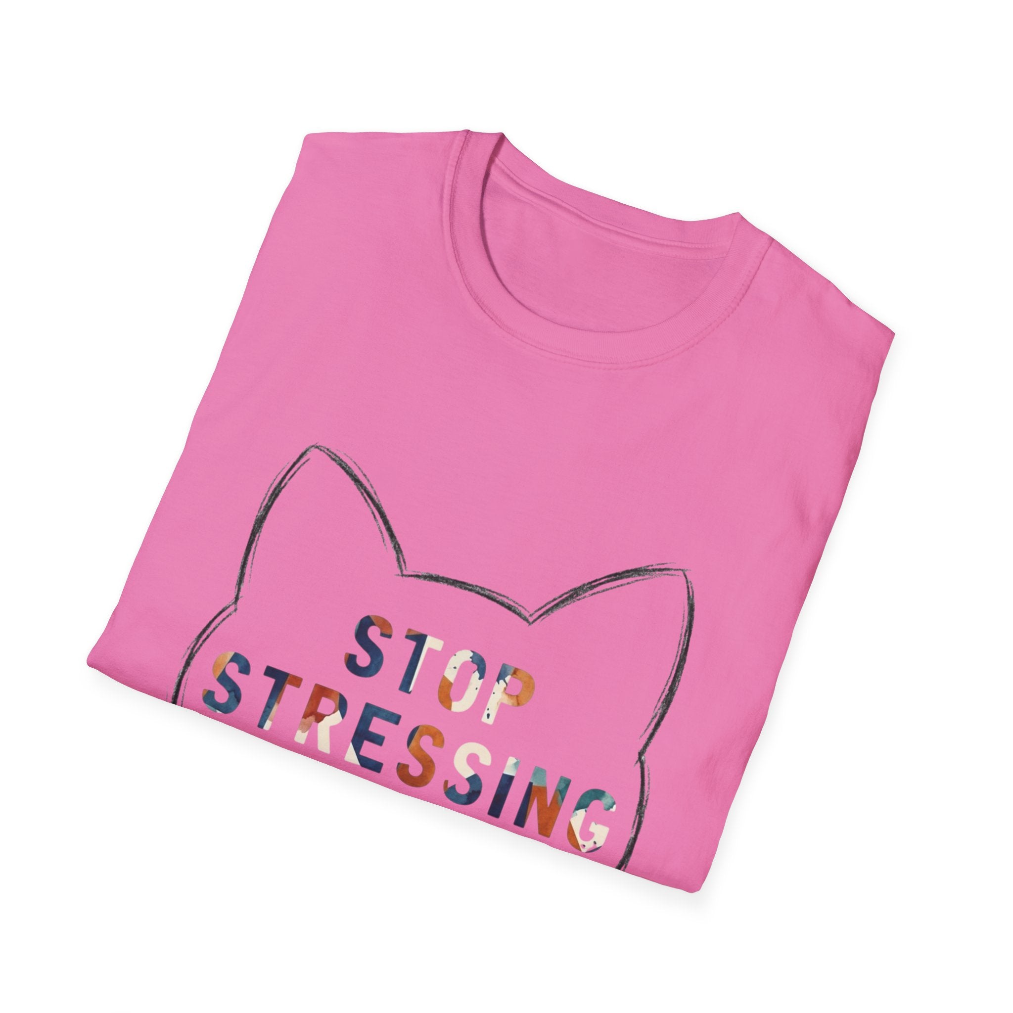 Stop Stressing Meowt Cat T-Shirt – Cute Relaxation Tee for Cat Lovers