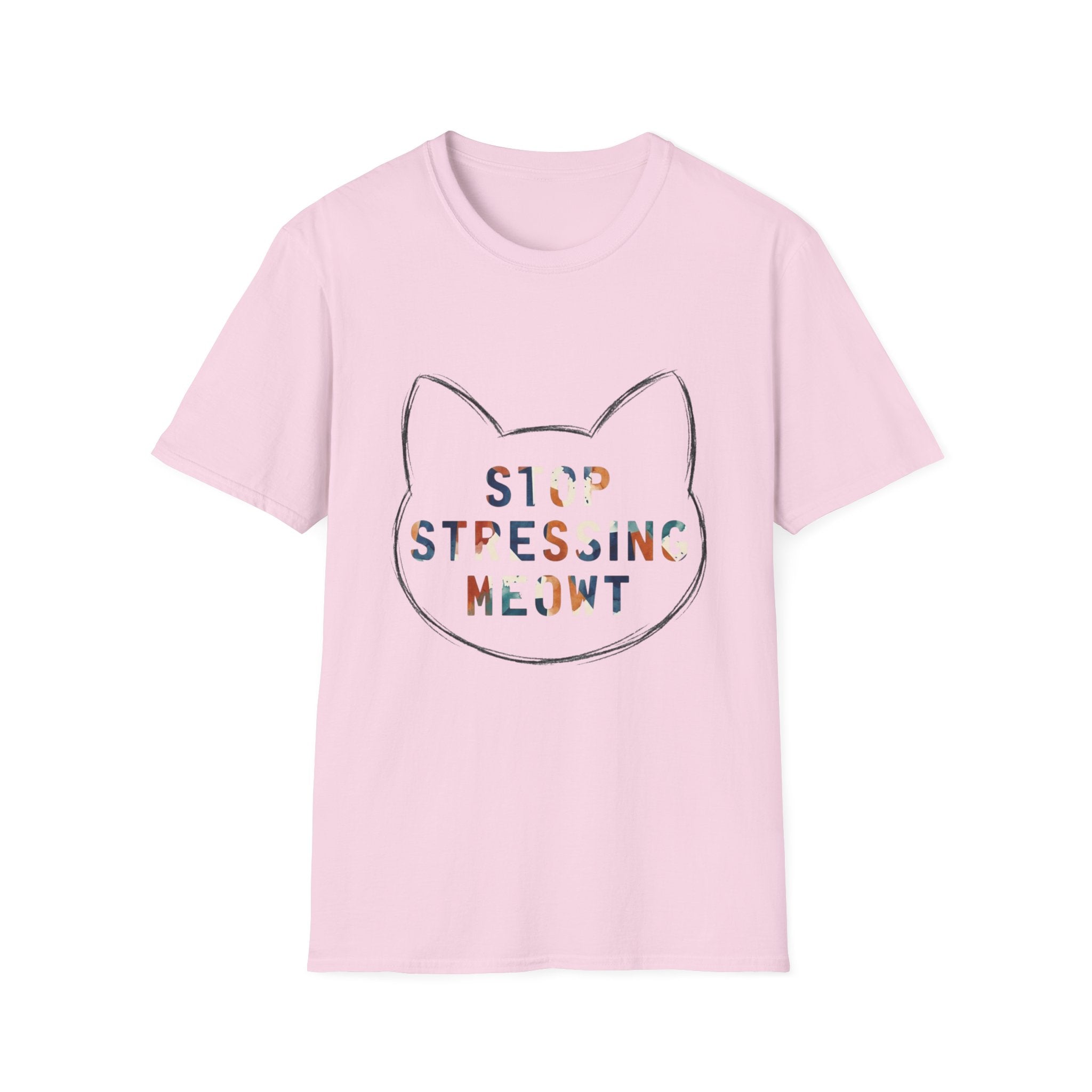 Stop Stressing Meowt Cat T-Shirt – Cute Relaxation Tee for Cat Lovers