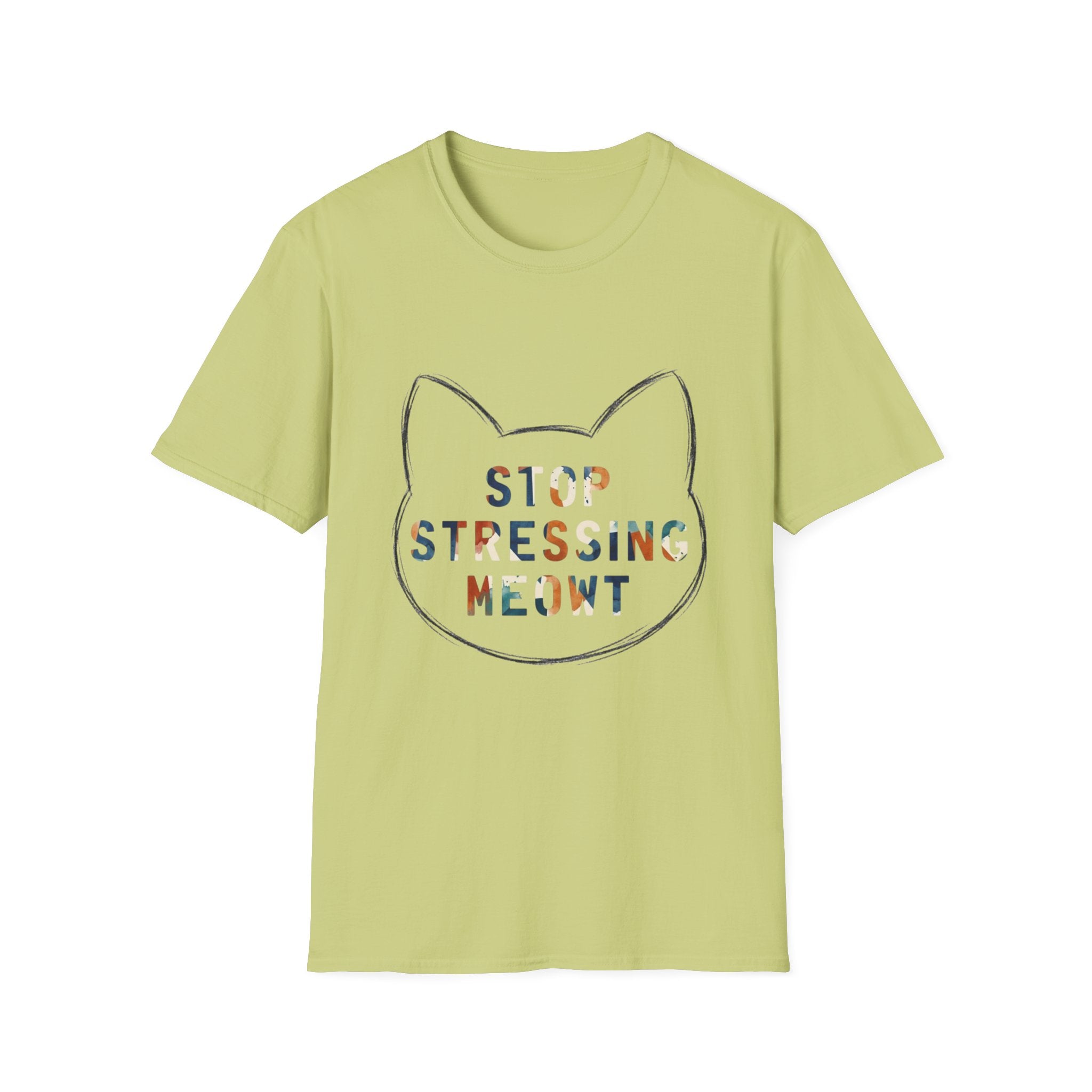 Stop Stressing Meowt Cat T-Shirt – Cute Relaxation Tee for Cat Lovers