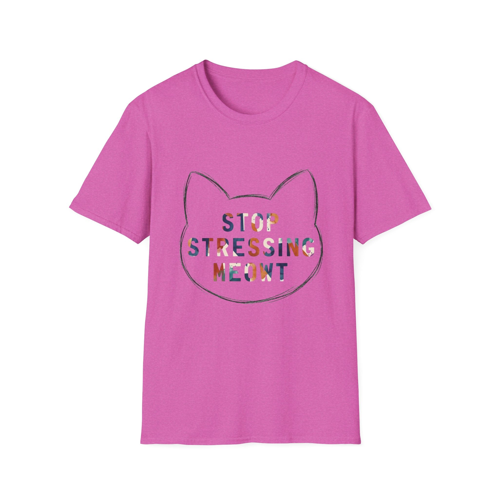 Stop Stressing Meowt Cat T-Shirt – Cute Relaxation Tee for Cat Lovers
