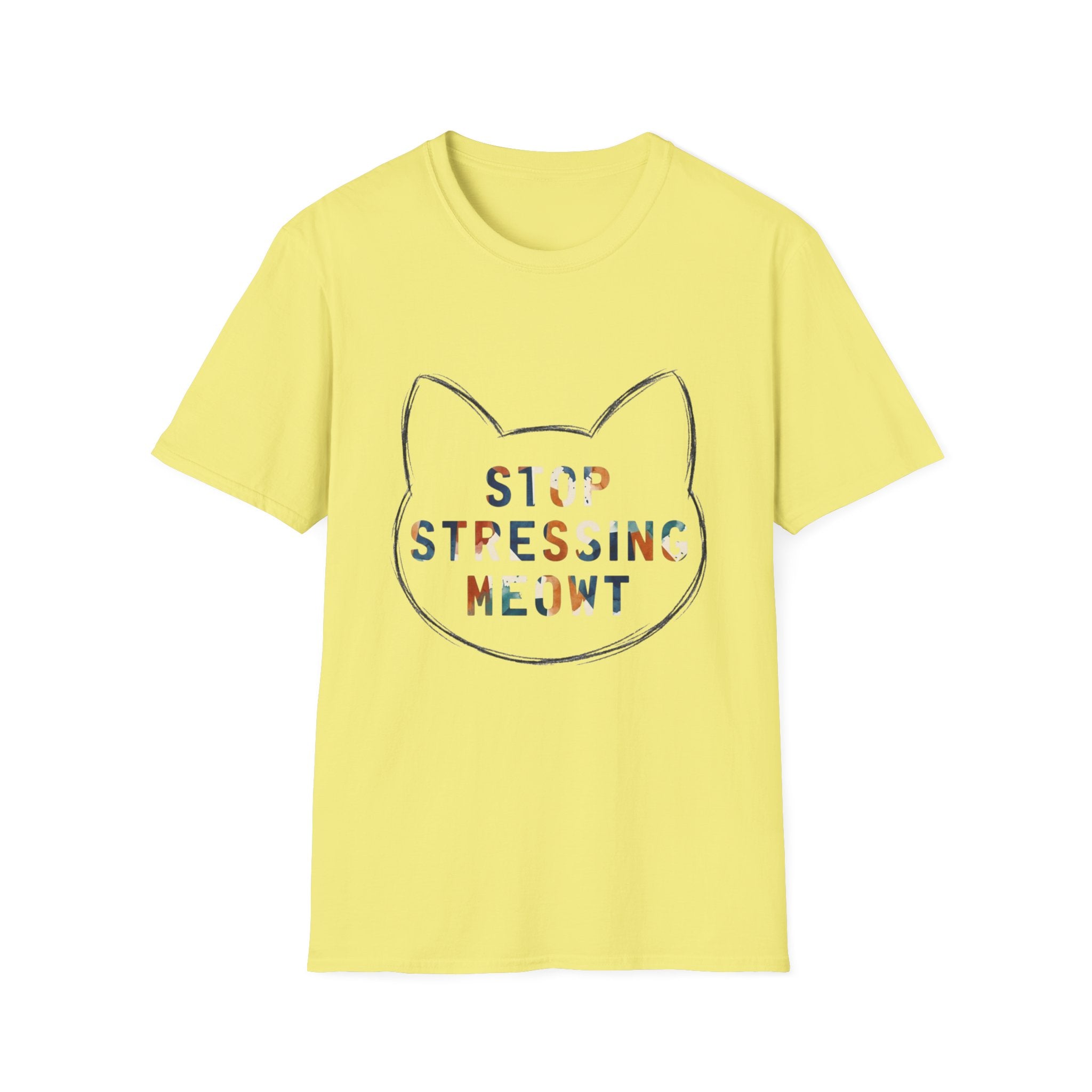 Stop Stressing Meowt Cat T-Shirt – Cute Relaxation Tee for Cat Lovers