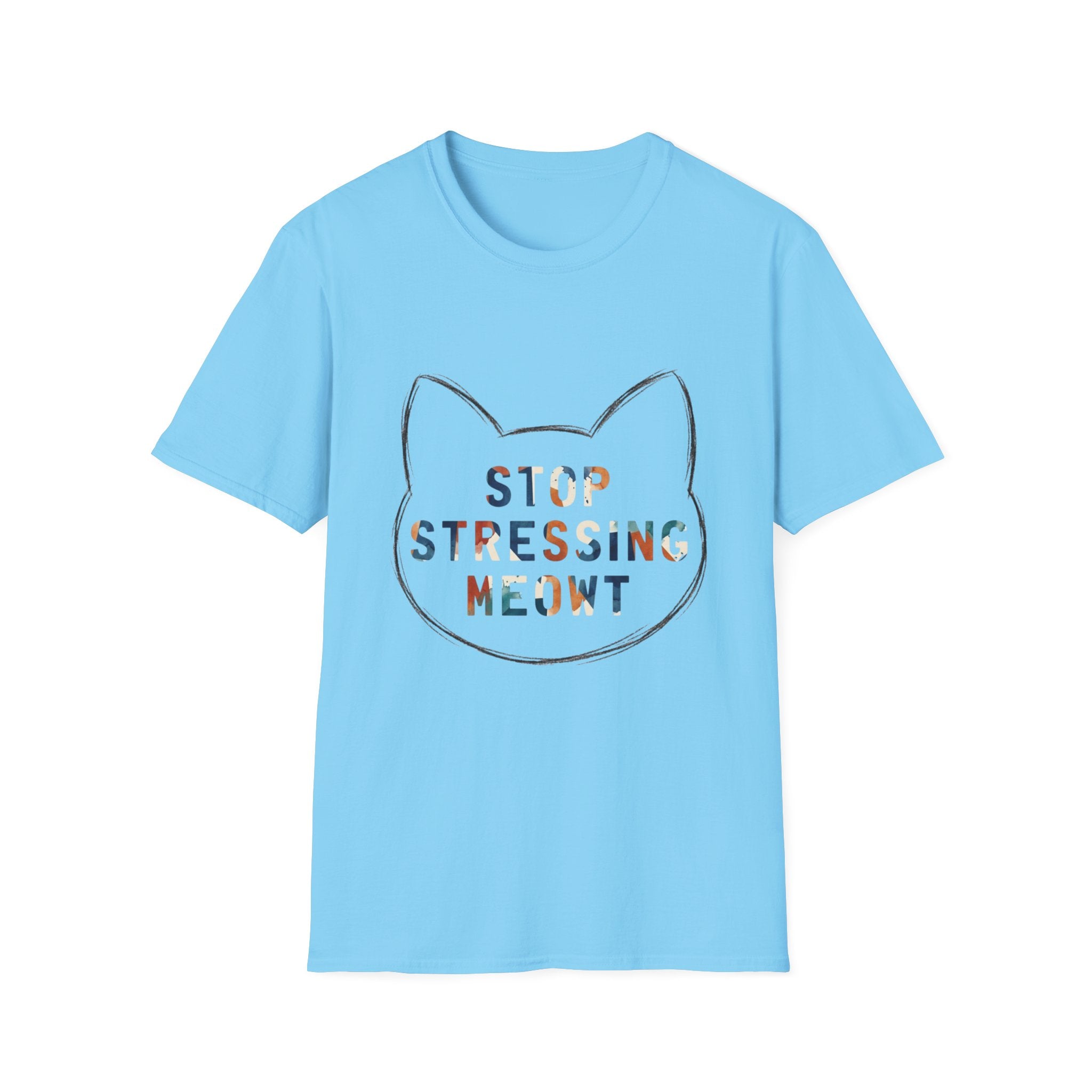 Stop Stressing Meowt Cat T-Shirt – Cute Relaxation Tee for Cat Lovers