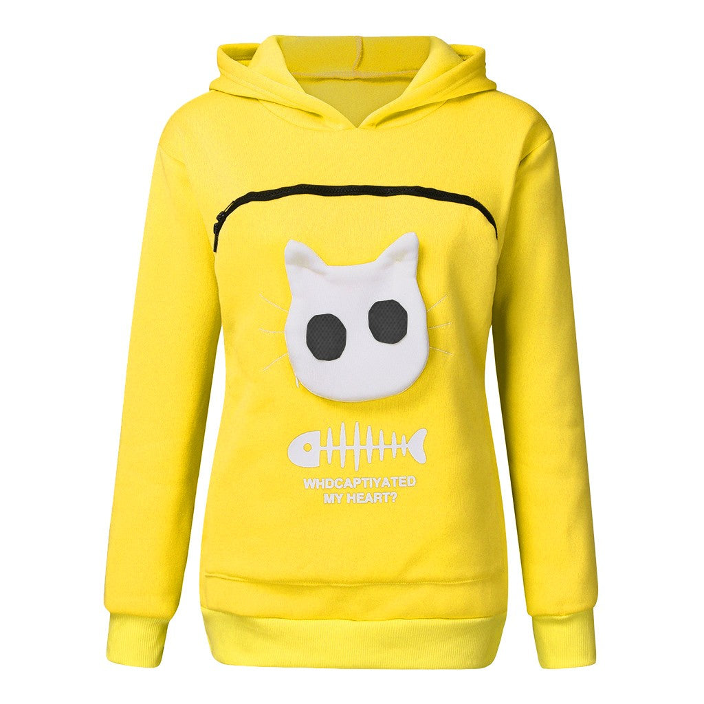Women’s Cat-Pocket Sweatshirt Hoodie
