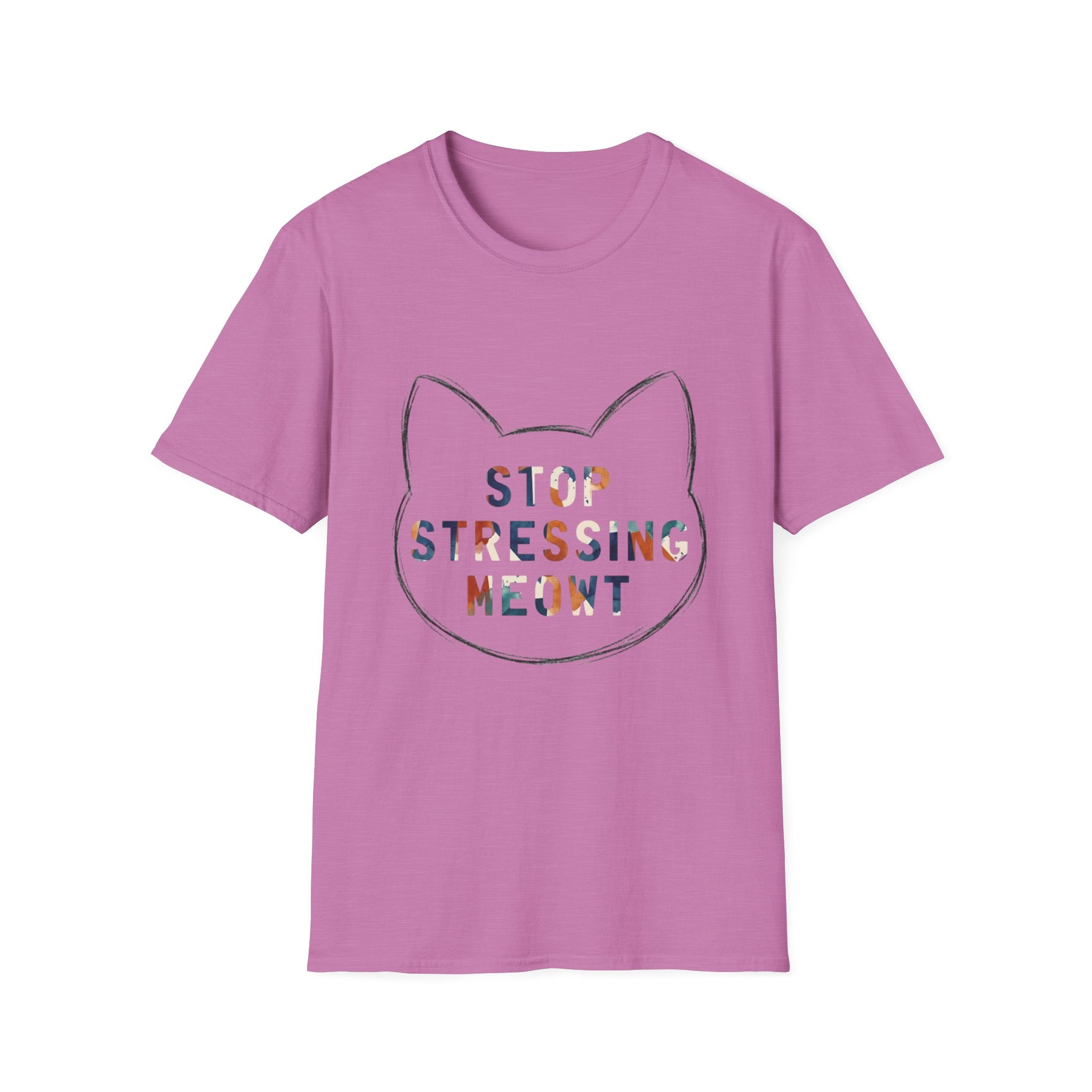 Stop Stressing Meowt Cat T-Shirt – Cute Relaxation Tee for Cat Lovers