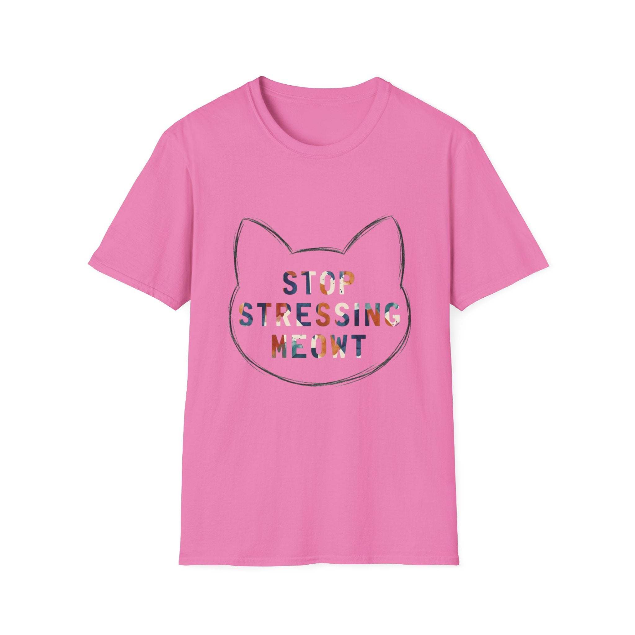 Stop Stressing Meowt Cat T-Shirt – Cute Relaxation Tee for Cat Lovers