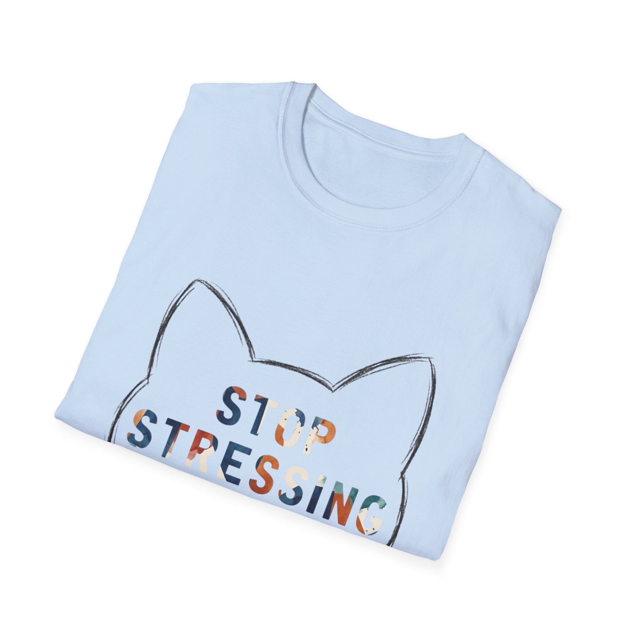 Stop Stressing Meowt Cat T-Shirt – Cute Relaxation Tee for Cat Lovers