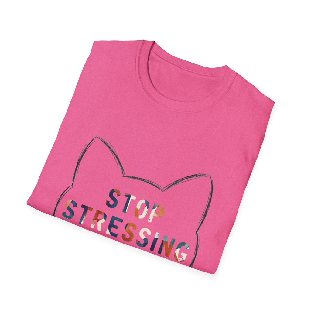 Stop Stressing Meowt Cat T-Shirt – Cute Relaxation Tee for Cat Lovers