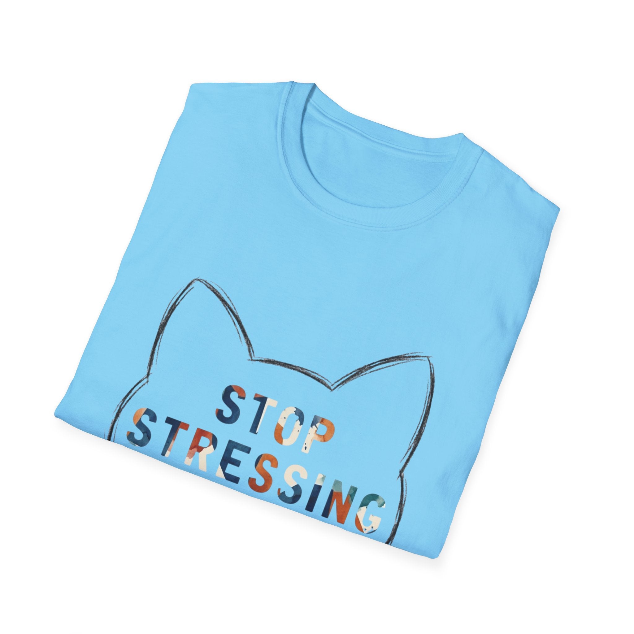 Stop Stressing Meowt Cat T-Shirt – Cute Relaxation Tee for Cat Lovers
