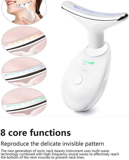 EMS Thermal Neck Lifting And Tighten Massager Electric Microcurrent Wrinkle Remover