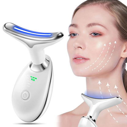 EMS Thermal Neck Lifting And Tighten Massager Electric Microcurrent Wrinkle Remover